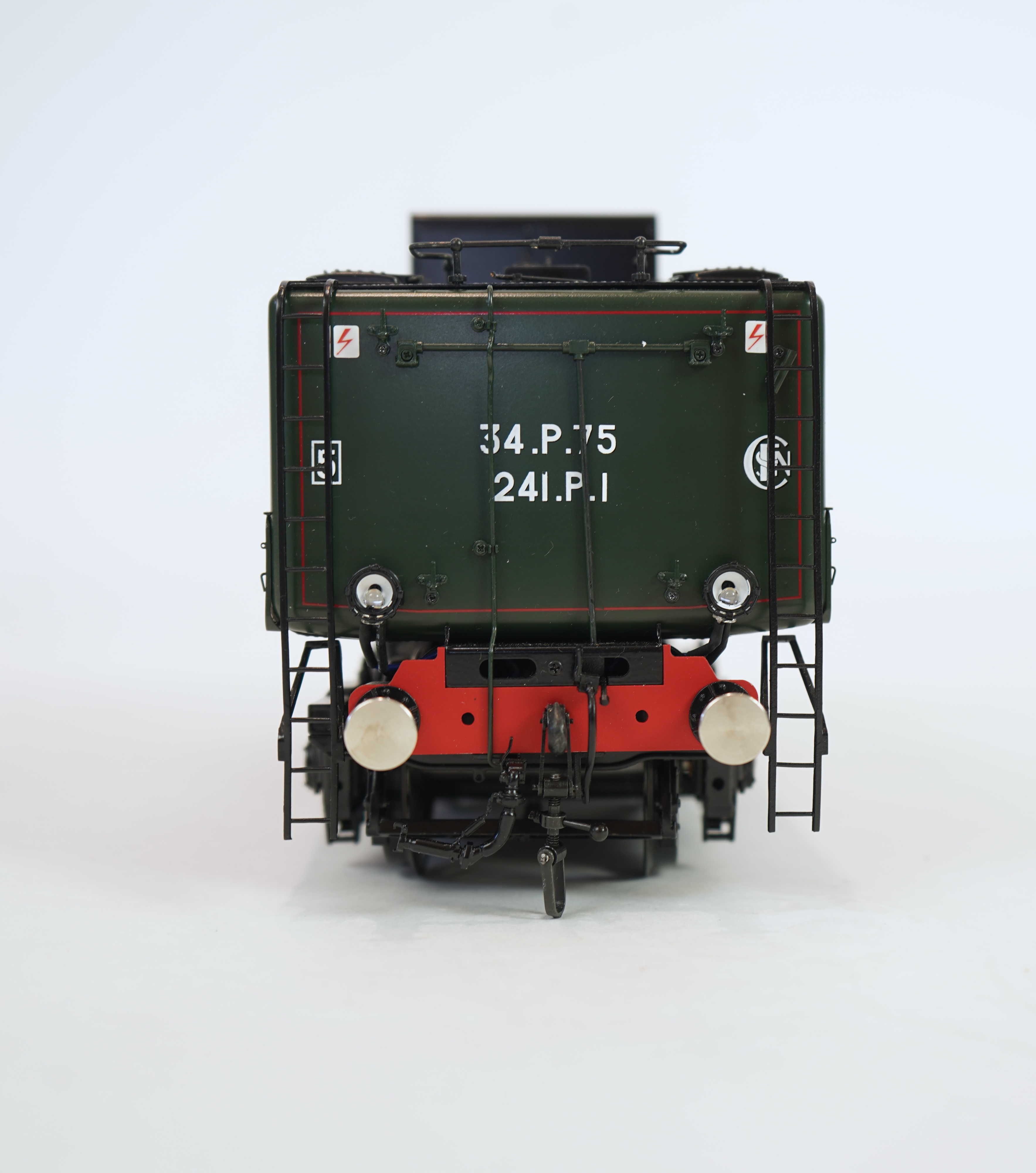 A Gauge One Aster Hobbies live steam French SNCF Class 241.P.1, 4-8-2 locomotive with bogie tender, the kit built version, spirit fired working four cylinder motion, with grate and tools for conversion to coal firing, as